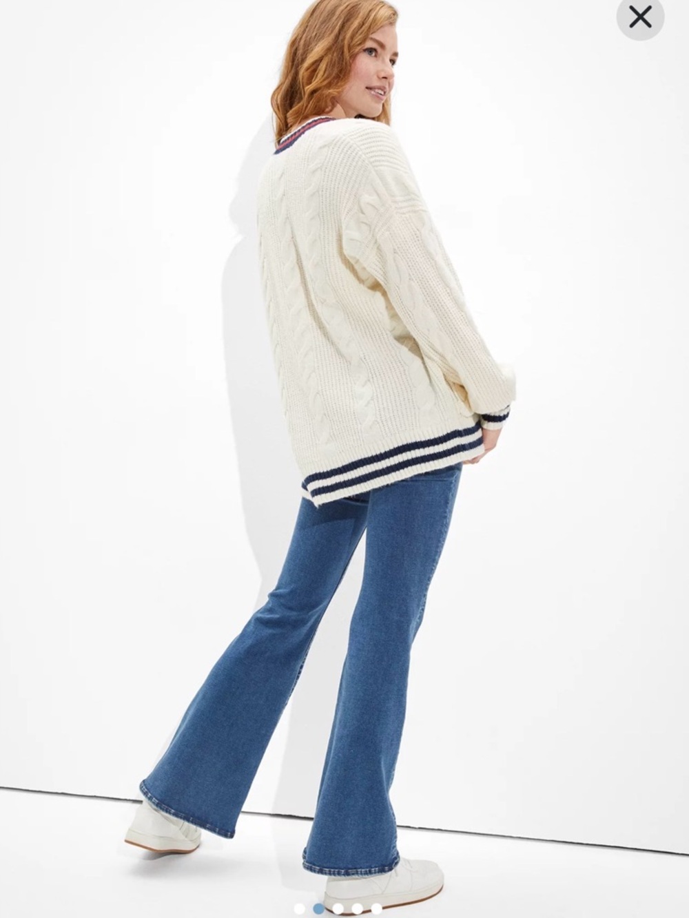 🆕🍓AE Oversized Cable Knit Cardigan - Picture 2 of 13